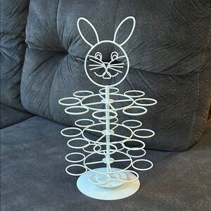 White Bunny Shaped Egg Stand